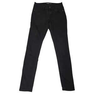 Old Navy Wom Sz 2 Rockstar Super Skinny Black Jeans Skate Surf Emo Teen Goth EUC